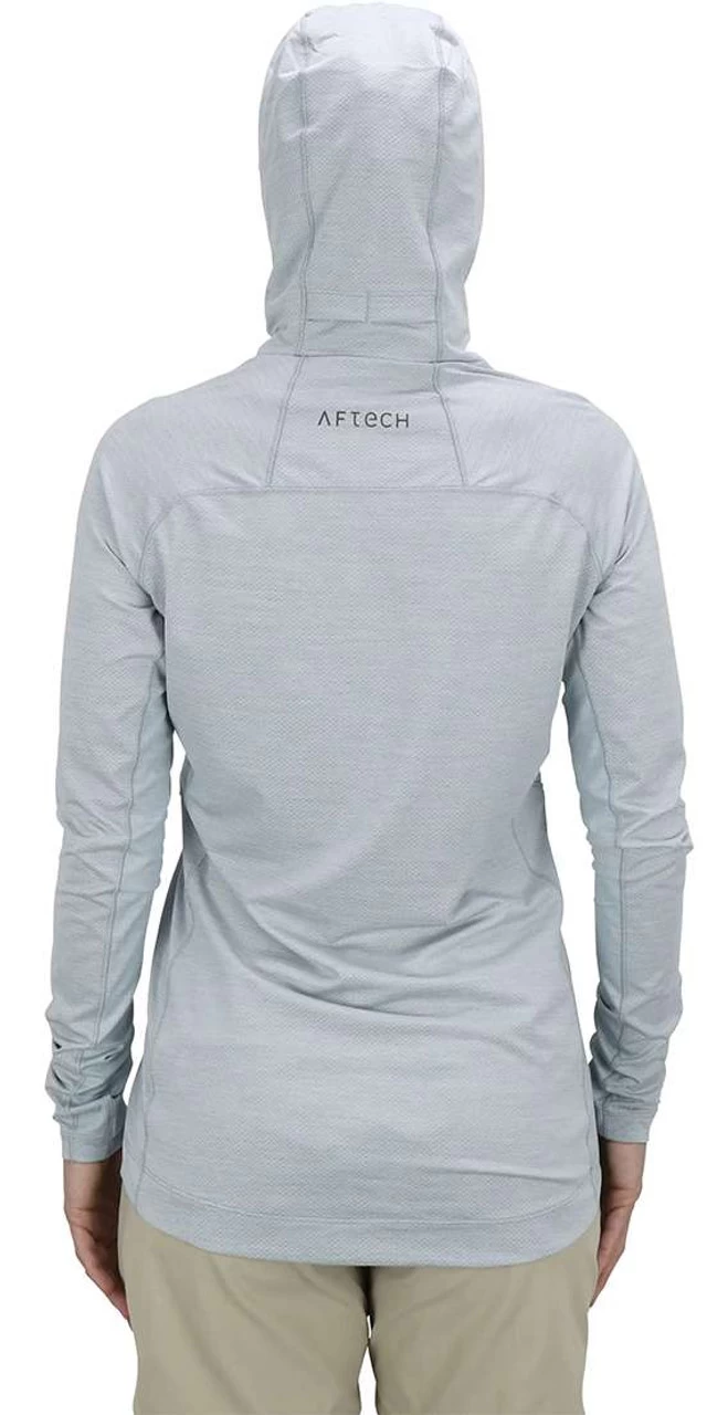 Aftco Womens Adapt Performance Hood - Light Gray Heather - Large 2 Aftco Womens Adapt Performance Hood - Light Gray Heather - Large - Image 2
