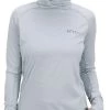 Aftco Womens Adapt Performance Hood - Light Gray Heather - Large