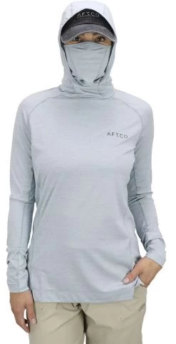 Aftco Womens Adapt Performance Hood - Light Gray Heather - X-Large