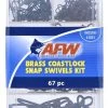 AFW TKB00005 Brass Coastlock Snap Swivels Kit 67 Pieces