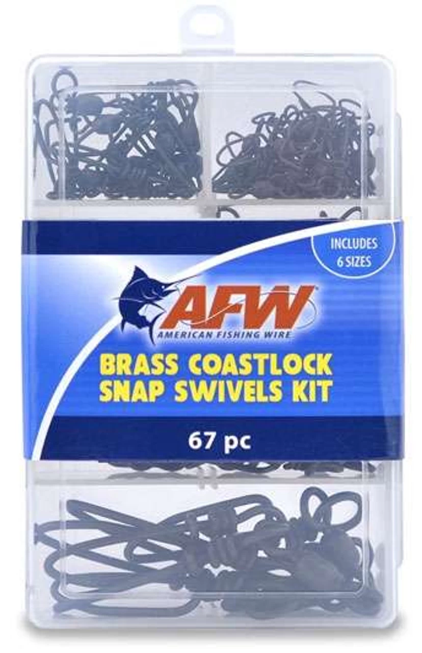 AFW TKB00005 Brass Coastlock Snap Swivels Kit 67 Pieces 1 AFW TKB00005 Brass Coastlock Snap Swivels Kit 67 Pieces