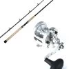 Avet MXJ 5.8 RH 1 Speed Reel / TackleDirect TDSSC701MHT Silver Hook Rod Combo