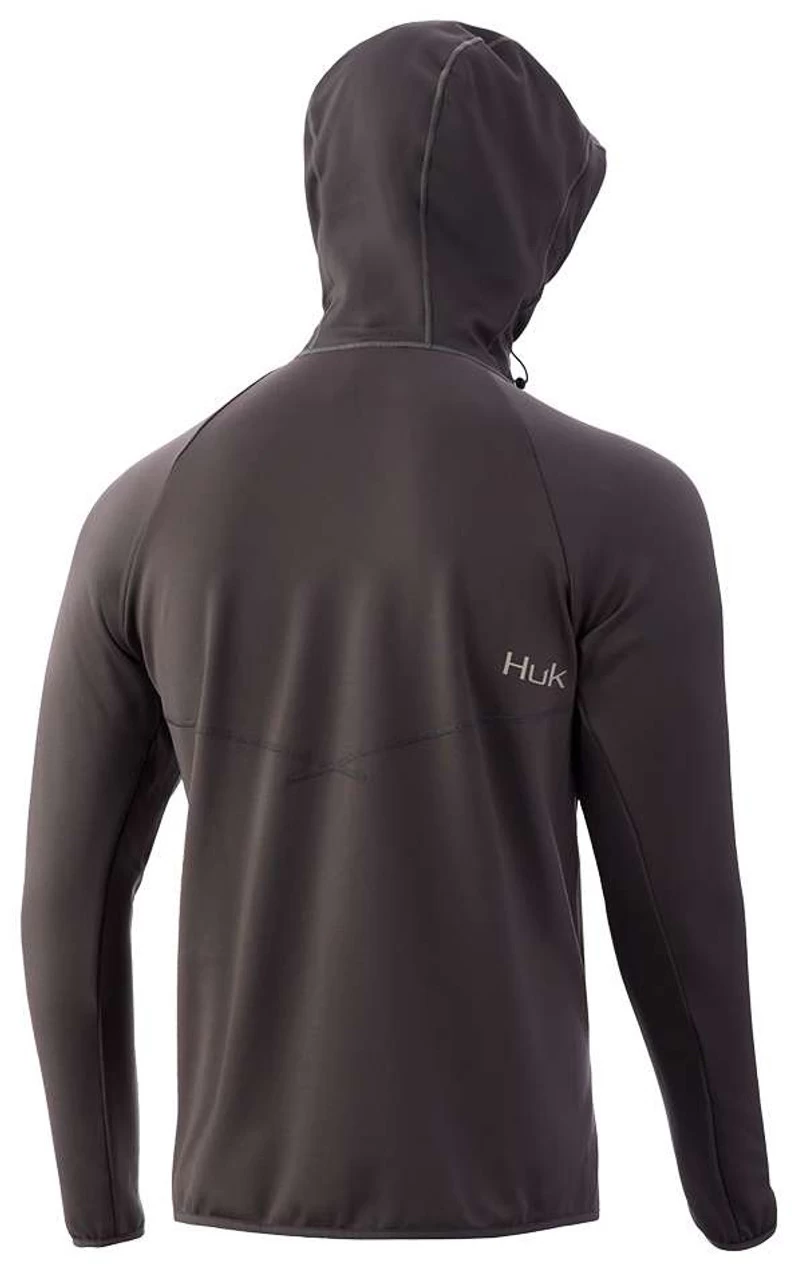 Huk Fin Hoodie - Iron Heather 2 Huk Fin Hoodie - Iron Heather - Image 2