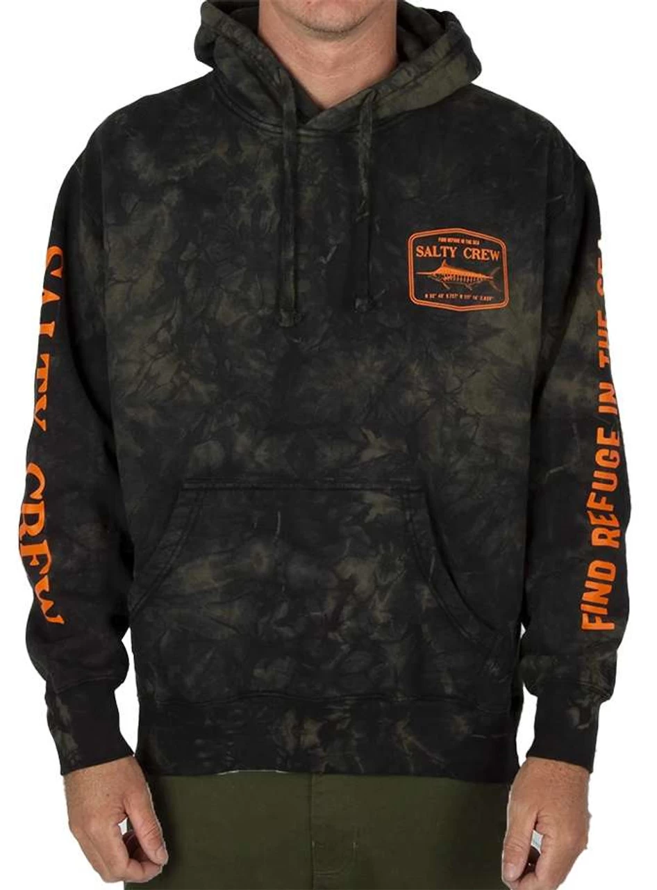 Salty Crew Stealth Tie Dye Fleece - Black - Small 1 Salty Crew Stealth Tie Dye Fleece - Black - Small