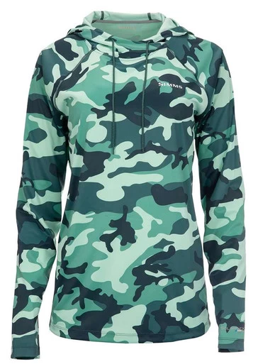 Simms Womens Solarflex Hoody - Woodland Camo Avalon - X-Small 1 Simms Womens Solarflex Hoody - Woodland Camo Avalon - X-Small