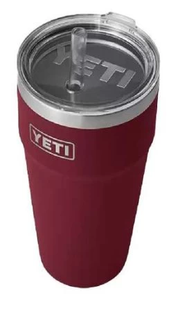 YETI Rambler Cup - 26 Oz. - Straw Lid - Harvest Red